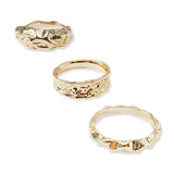 Trendy 9-piece Gold Ring