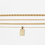 3-piece Gold Anklet Chain