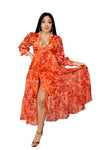 Orange Early Floral Dress