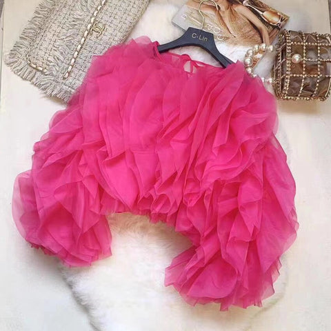 Tulle Crop Top